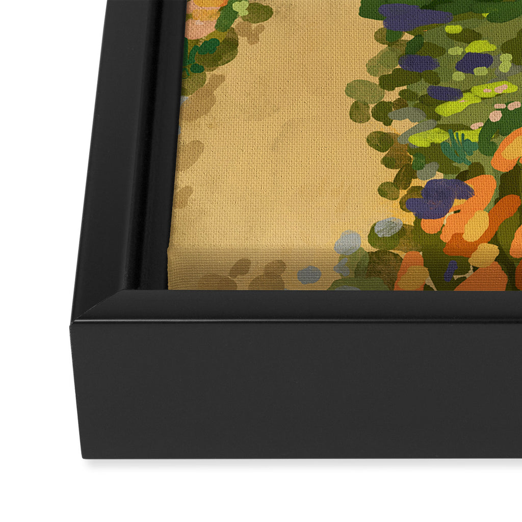 Floral Landscape illustration Framed Canvas Print Gallery Image 3