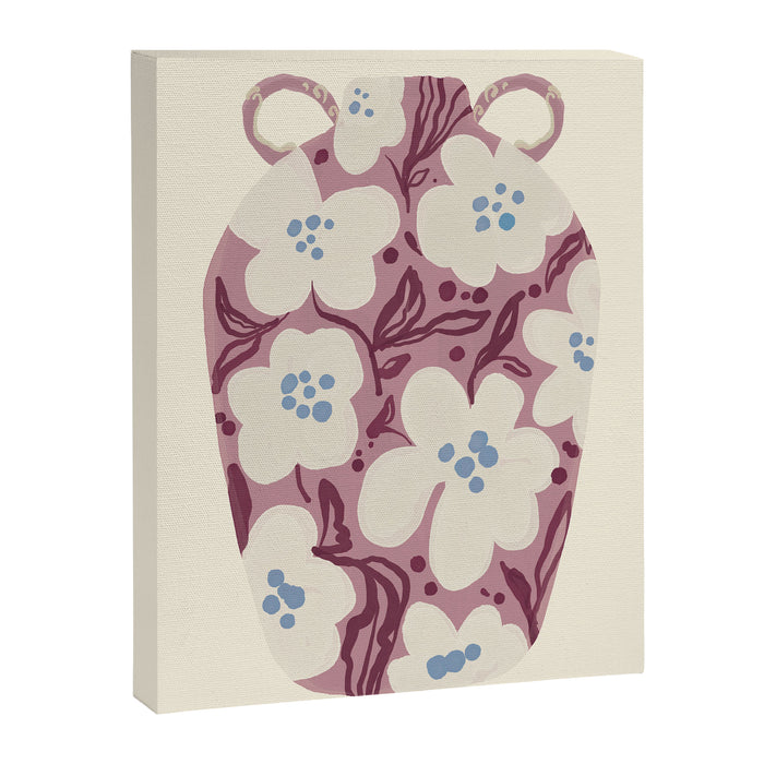 Floral Painted Folk Vase Canvas Print Gallery Image 1
