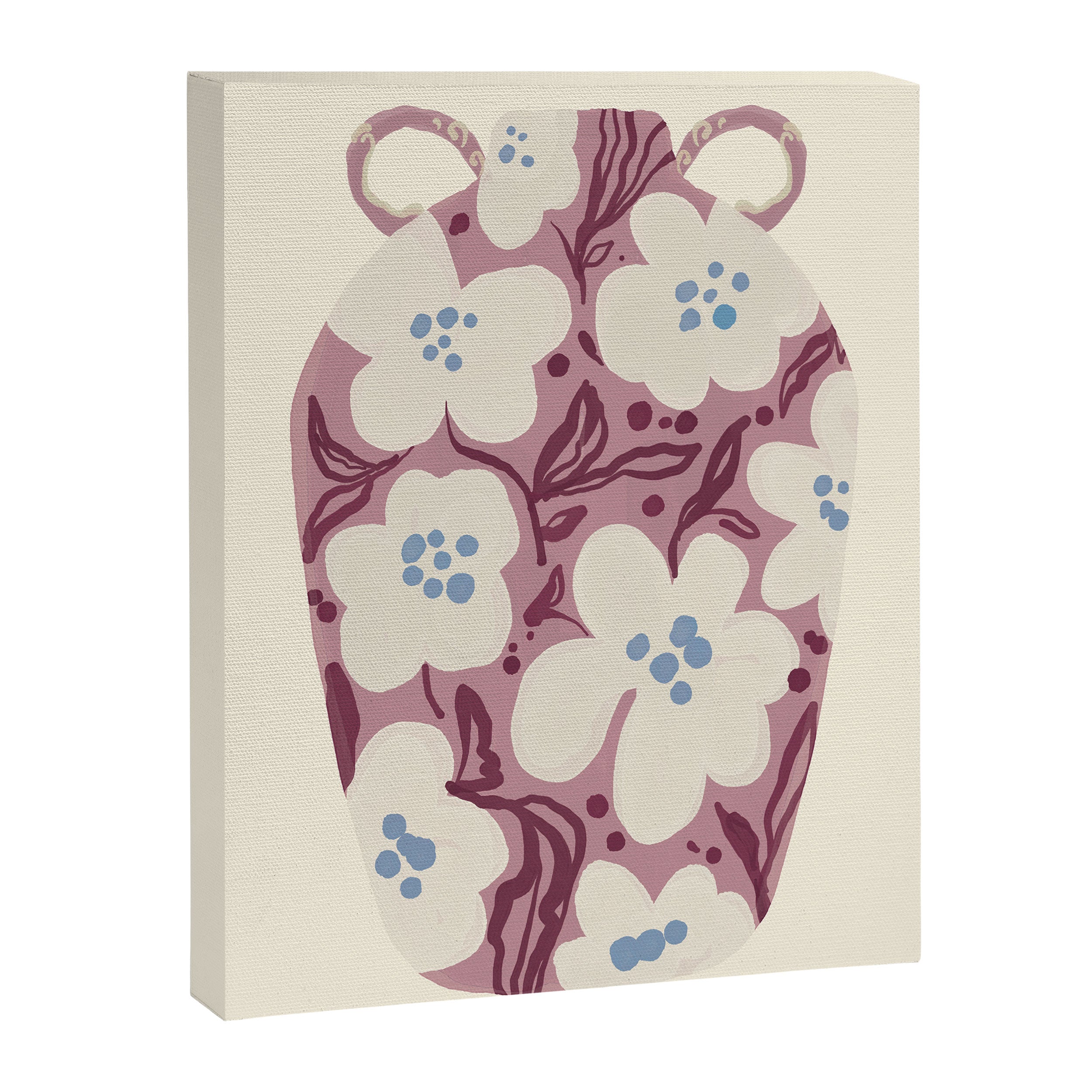 Floral Painted Folk Vase Canvas Print Gallery Image 6