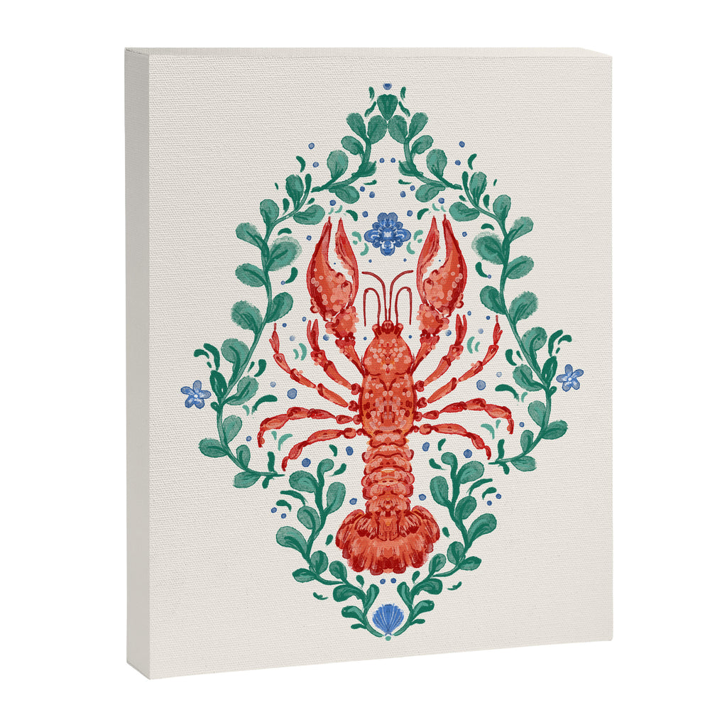 Fluidity in Color: A Watercolor Portrait of the Majestic Lobster Canvas Print Gallery Image 8