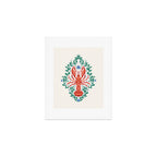 Fluidity in Color: A Watercolor Portrait of the Majestic Lobster Art Print Gallery Image 1