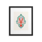 Fluidity in Color: A Watercolor Portrait of the Majestic Lobster Framed Art Print Gallery Image 6