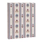 Folk Floral Stripe Pattern Canvas Print Gallery Image 8