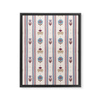 Folk Floral Stripe Pattern Framed Canvas Print Gallery Image 8