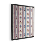 Folk Floral Stripe Pattern Framed Canvas Print Gallery Image 2