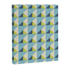 Fresh Geometric Triangle Pattern  Sky Blue Lemon Yellow and Navy Canvas Print Gallery Image 8