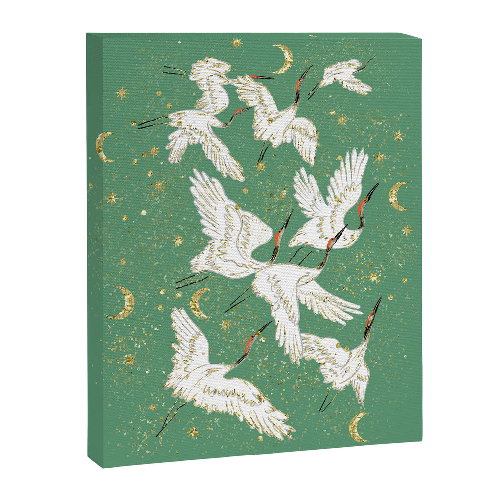 Golden cranes party  Canvas Print Gallery Image 6