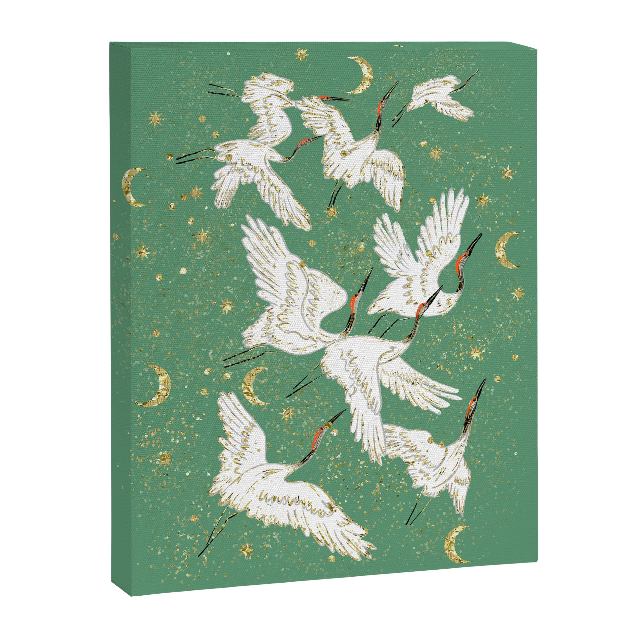 Golden cranes party  Canvas Print Gallery Image 6