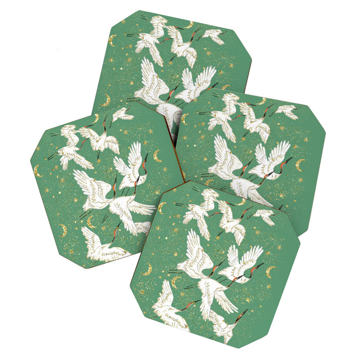Golden cranes party  Coaster Gallery Image 1