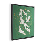 Golden cranes party  Framed Canvas Print Gallery Image 2