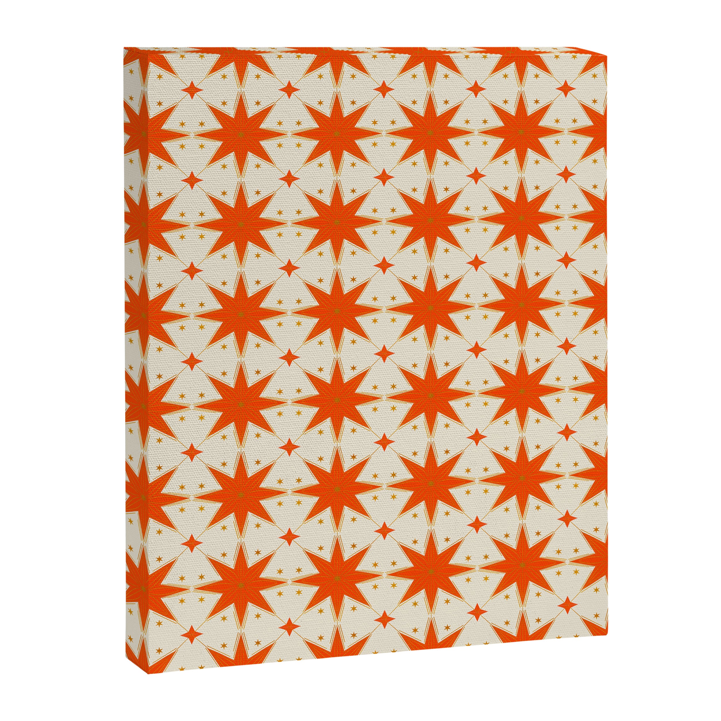 Golden Radiance: Symmetrical Starburst Pattern Canvas Print Gallery Image 8