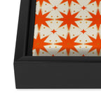 Golden Radiance: Symmetrical Starburst Pattern Framed Canvas Print Gallery Image 3
