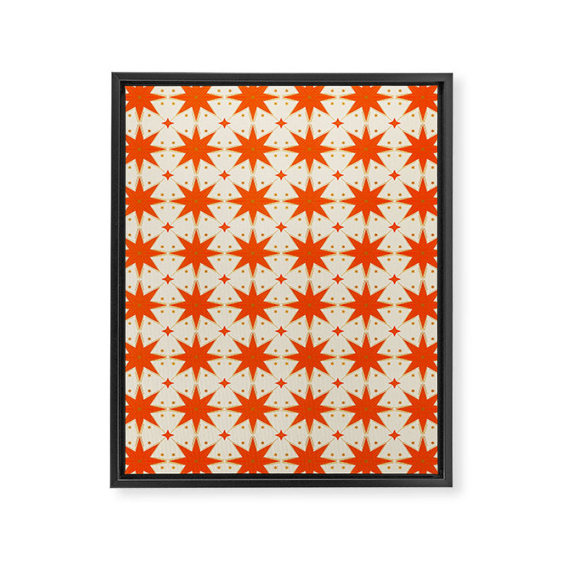 Golden Radiance: Symmetrical Starburst Pattern Framed Canvas Print Gallery Image 8