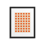 Golden Radiance: Symmetrical Starburst Pattern Framed Art Print Gallery Image 6