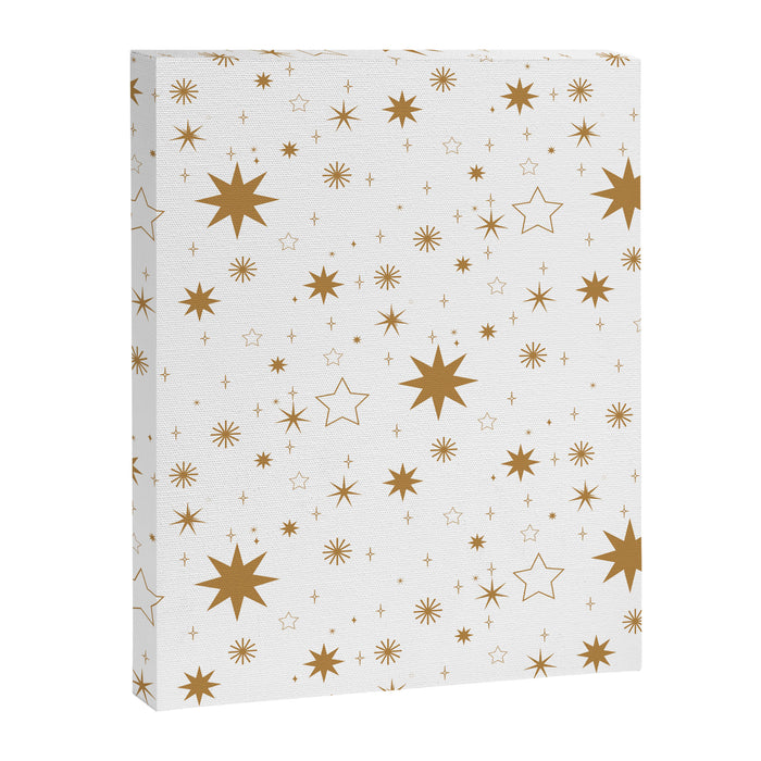 Golden Starburst Holiday Pattern Canvas Print Gallery Image 1