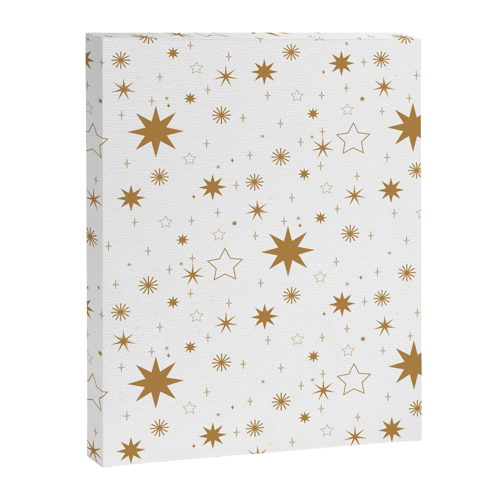 Golden Starburst Holiday Pattern Canvas Print Gallery Image 8