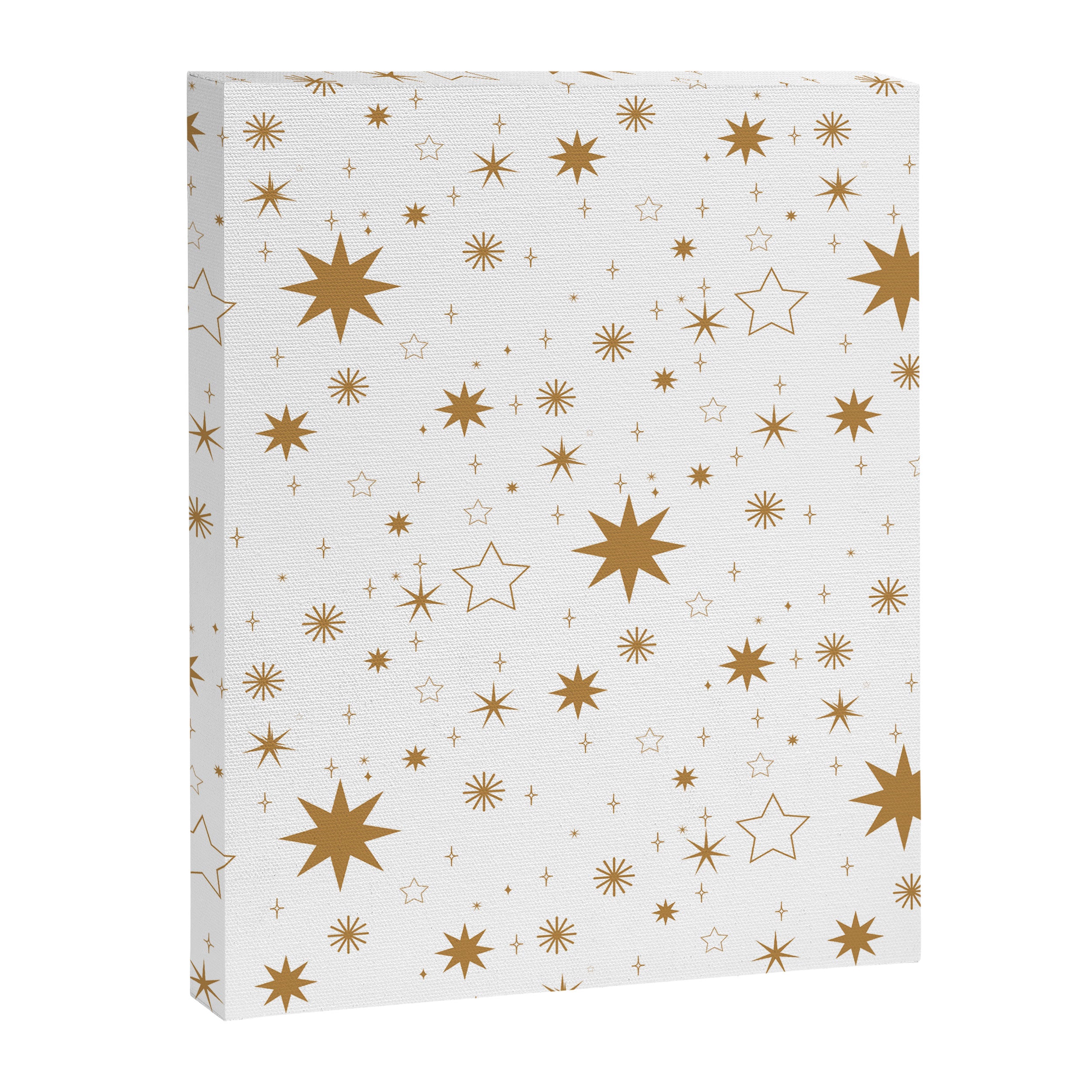 Golden Starburst Holiday Pattern Canvas Print Gallery Image 8