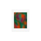 Green and Red Gradient Textured artwork Art Print Gallery Image 1