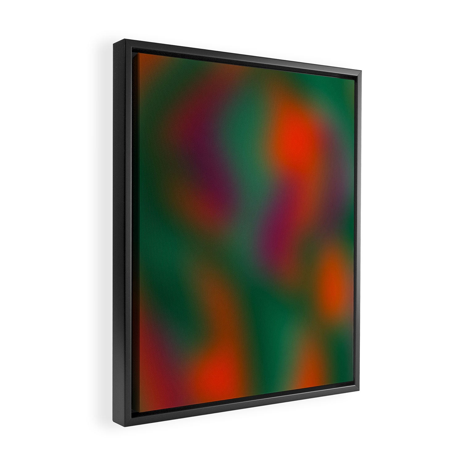 Green and Red Gradient Textured artwork Framed Canvas Print Gallery Image 2