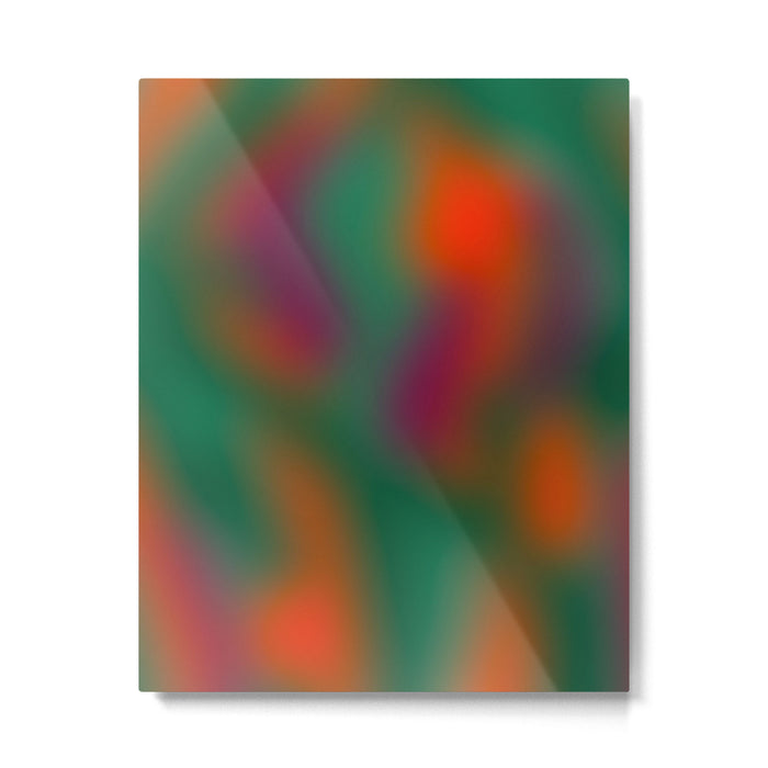 Green and Red Gradient Textured artwork Metal Print Gallery Image 1