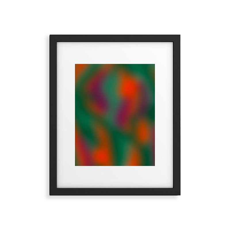 Green and Red Gradient Textured artwork Framed Art Print Gallery Image 6