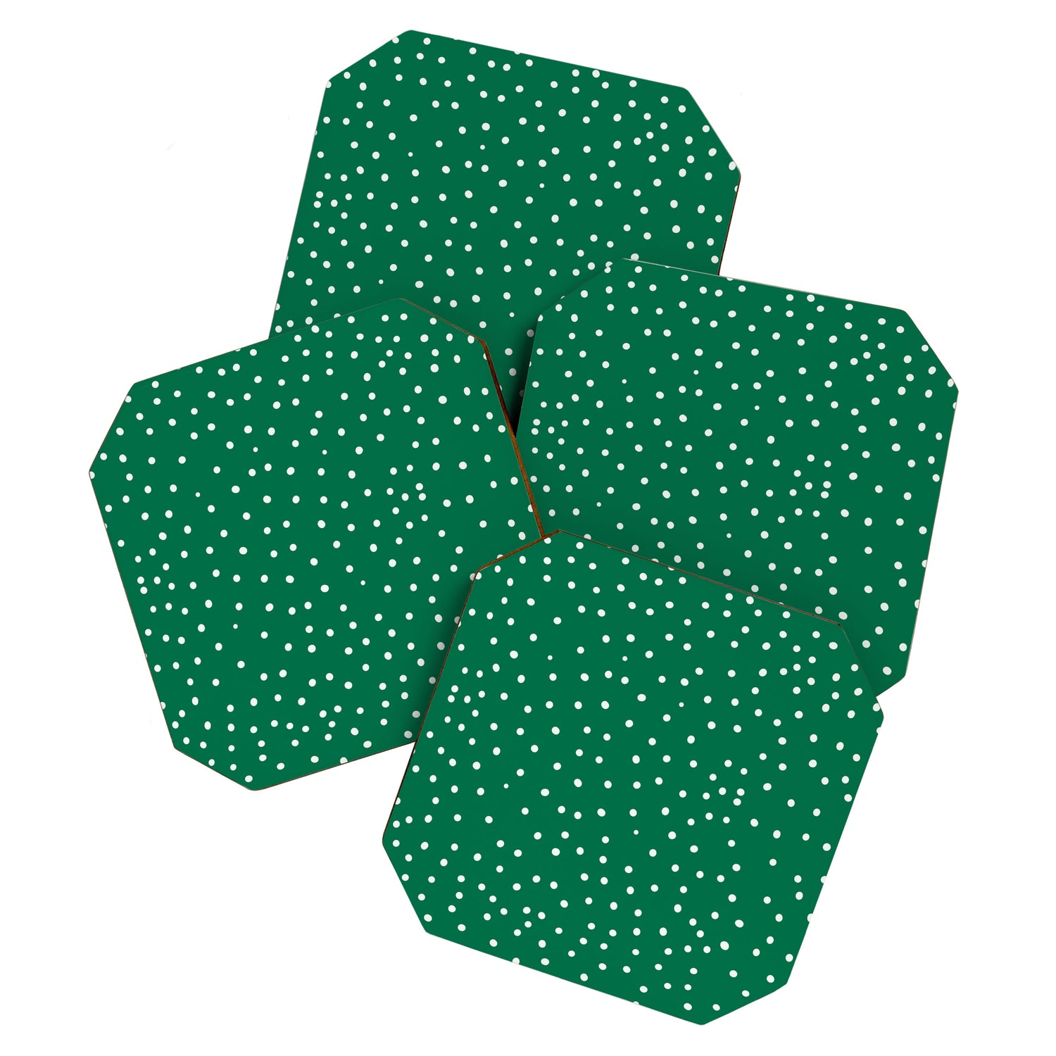 Green dotted pattern  Coaster Gallery Image 1