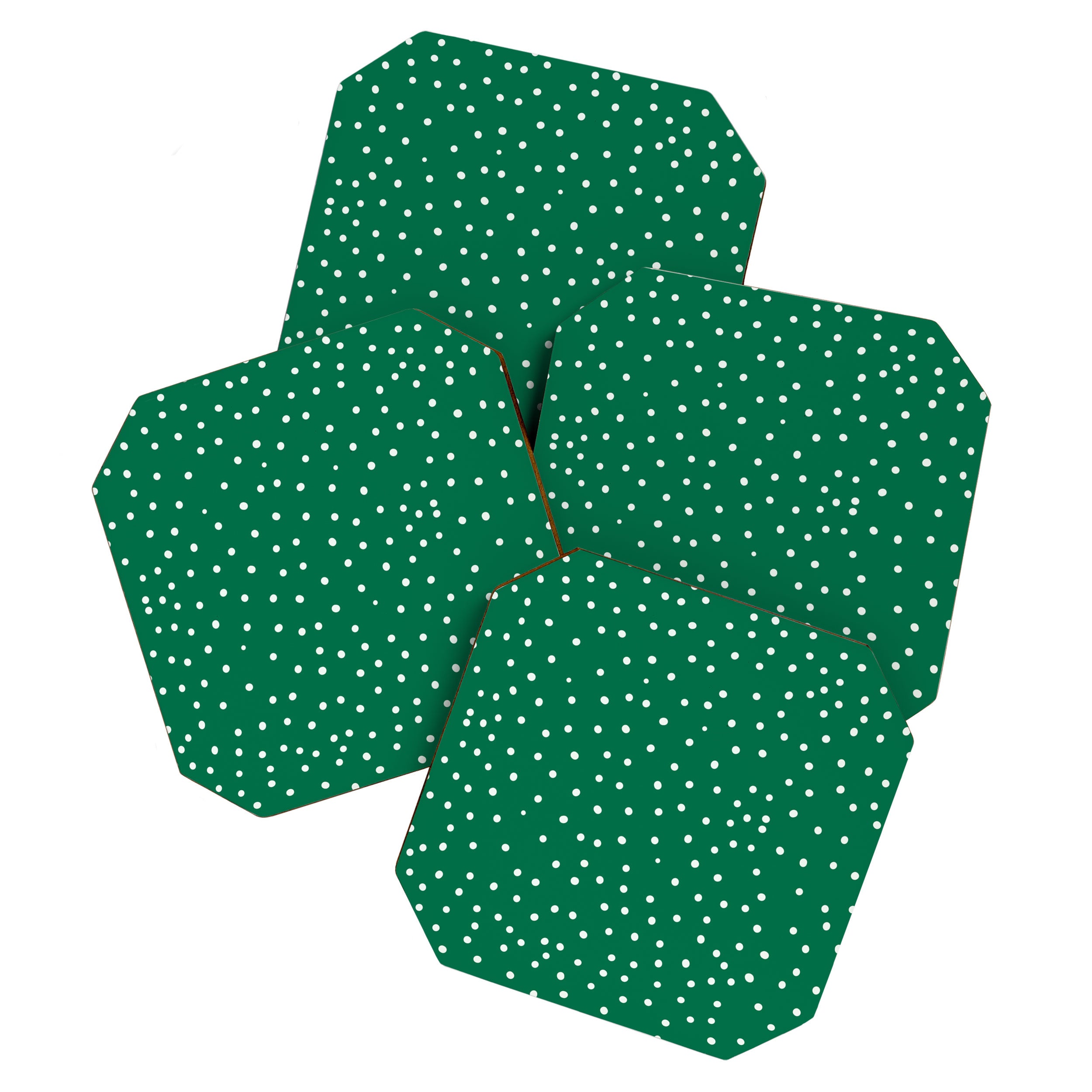 Green dotted pattern  Coaster Gallery Image 1
