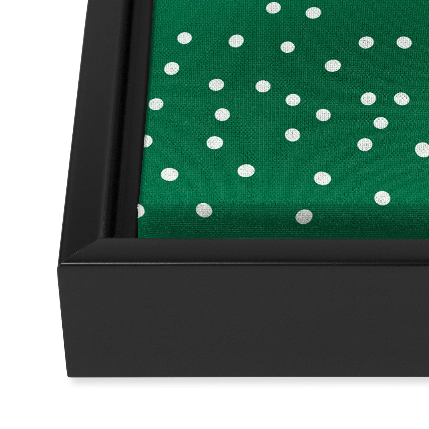 Green dotted pattern  Framed Canvas Print Gallery Image 3