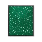 Green dotted pattern  Framed Canvas Print Gallery Image 8
