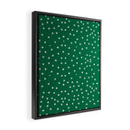 Green dotted pattern  Framed Canvas Print Gallery Image 2