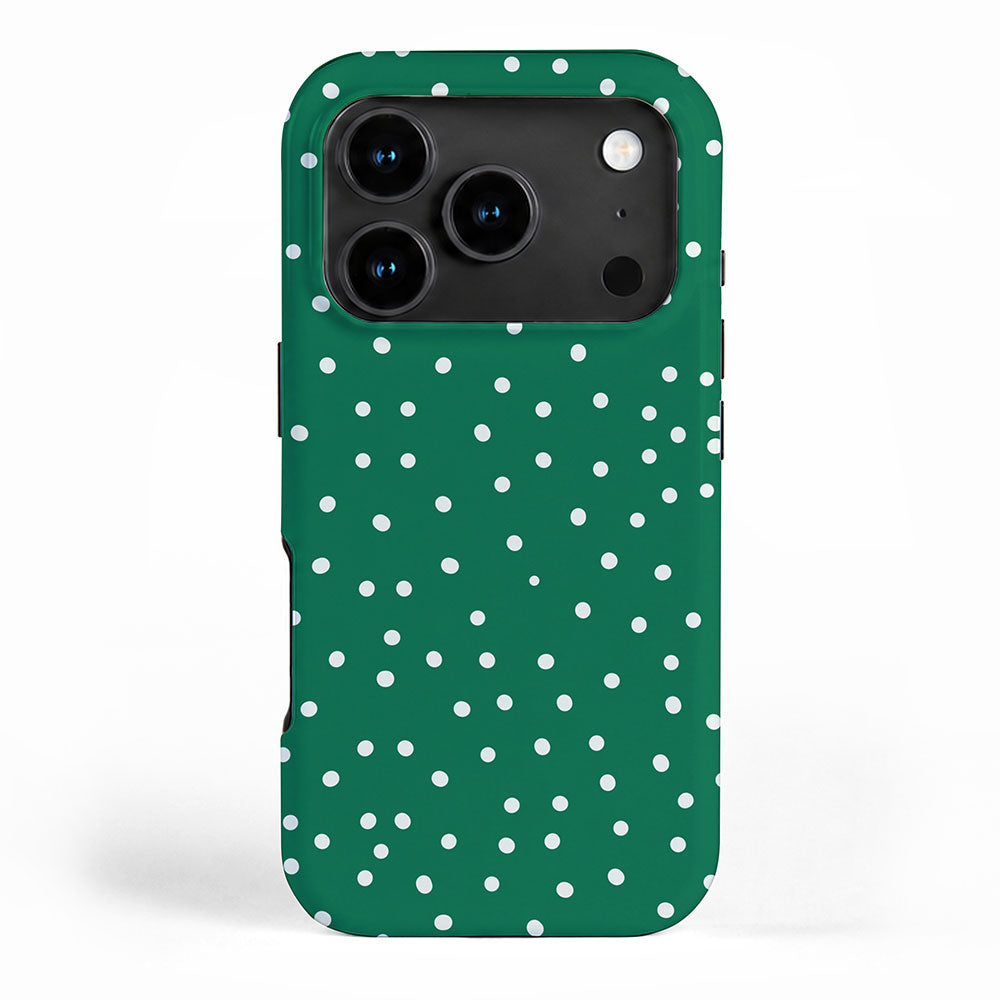 Green dotted pattern  iPhone Case Gallery Image 1