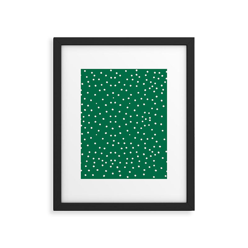 Green dotted pattern  Framed Art Print Gallery Image 6