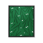 Green leaves pattern Framed Canvas Print Gallery Image 8