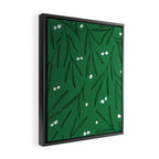 Green leaves pattern Framed Canvas Print Gallery Image 2