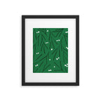 Green leaves pattern Framed Art Print Gallery Image 6
