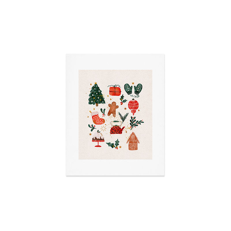 Holiday essentials illustration Art Print Gallery Image 1