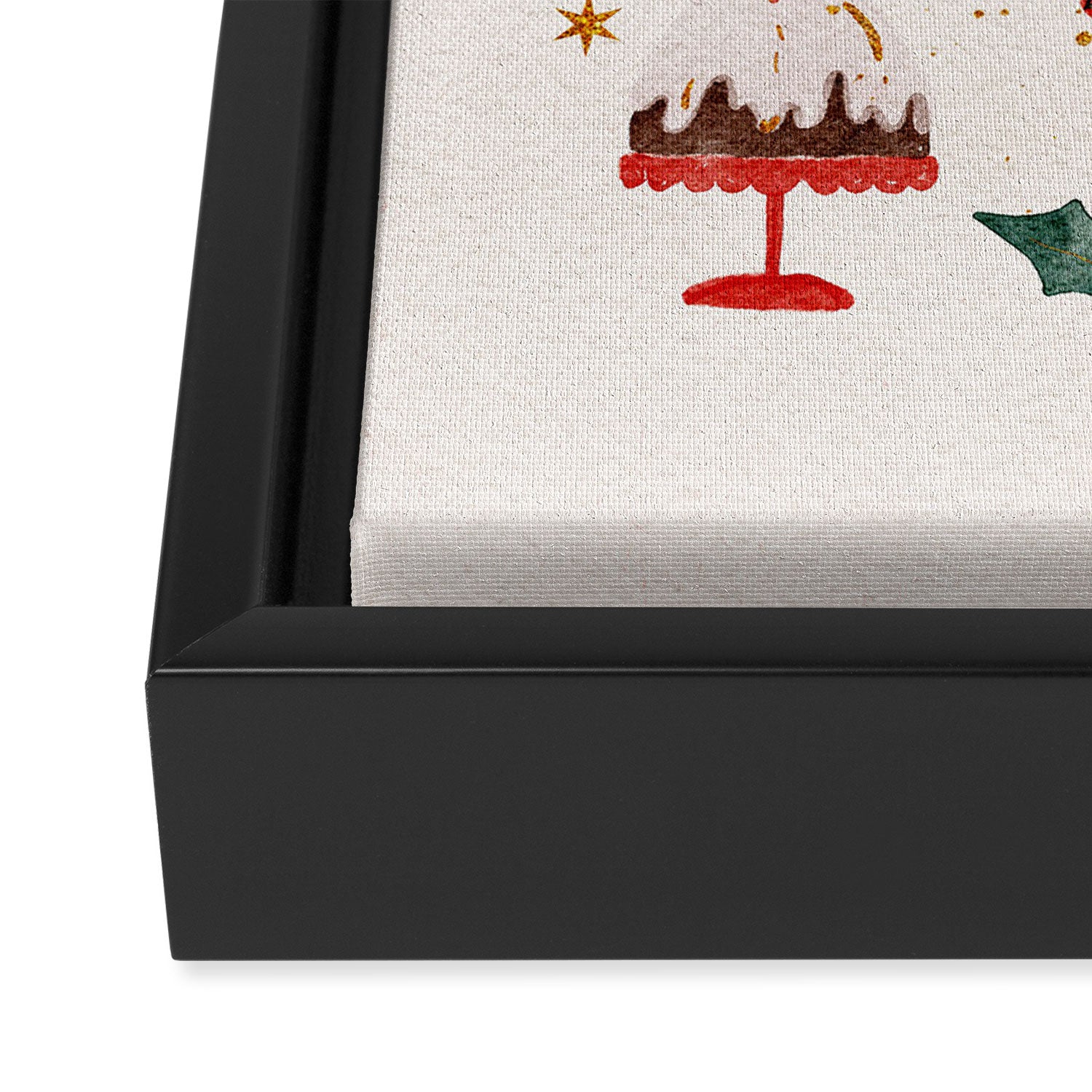 Holiday essentials illustration Framed Canvas Print Gallery Image 3