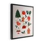 Holiday essentials illustration Framed Canvas Print Gallery Image 2
