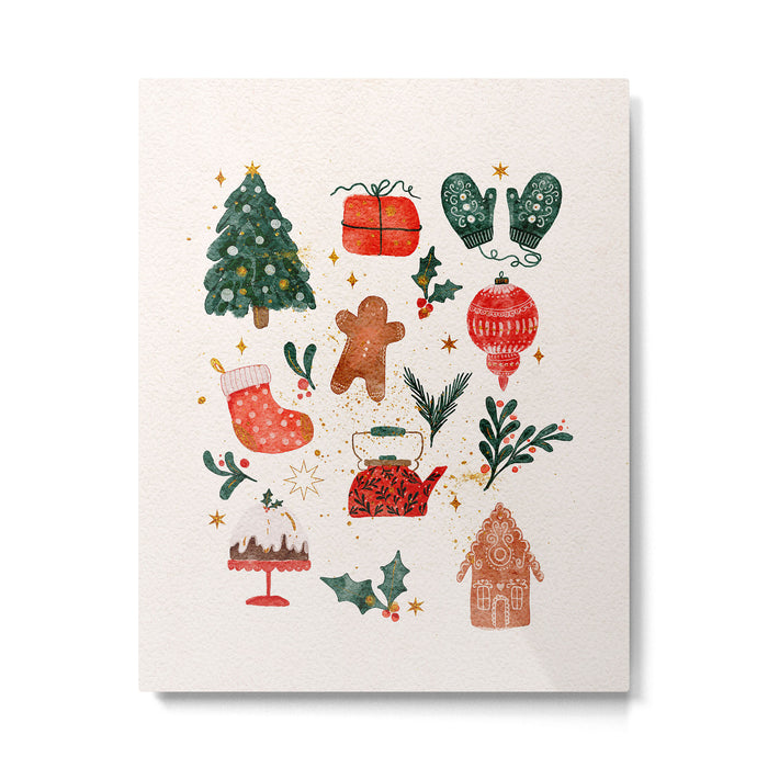 Holiday essentials illustration Metal Print Gallery Image 1