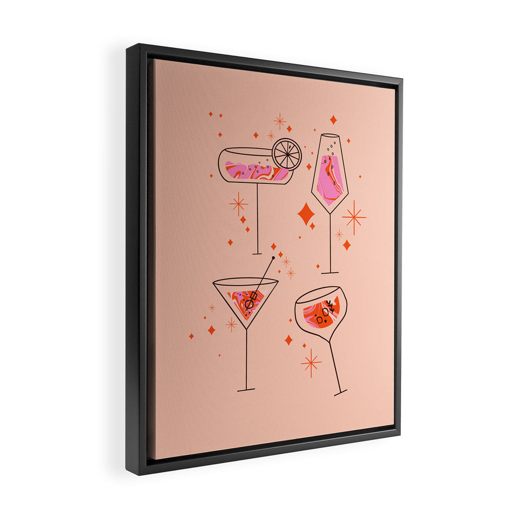 Itâs cocktails time Framed Canvas Print Gallery Image 2