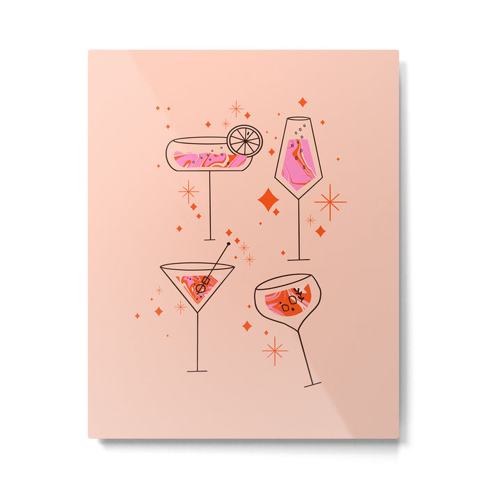 Itâs cocktails time Metal Print Gallery Image 1