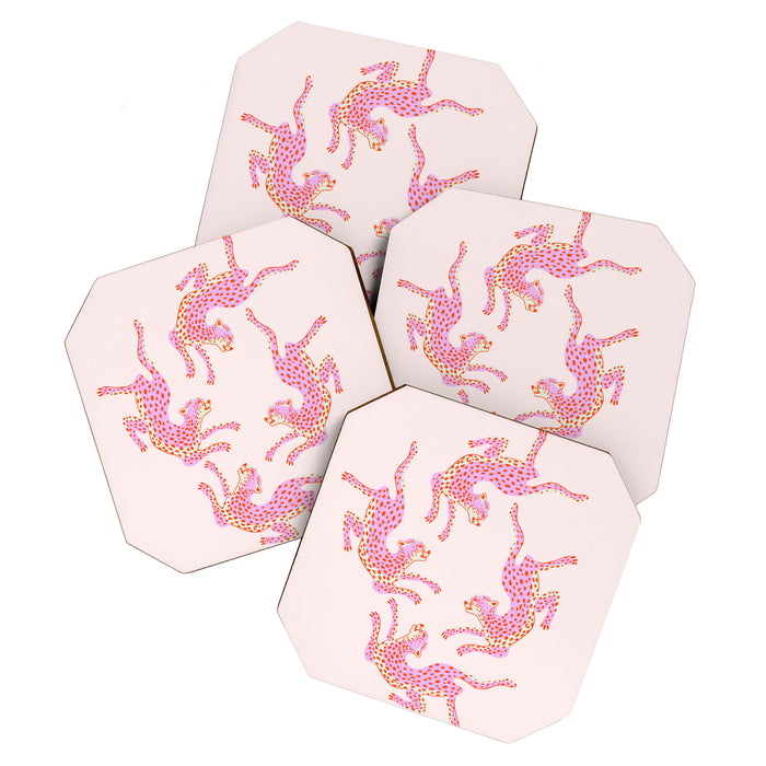 Just pink jungle life Coaster Gallery Image 1