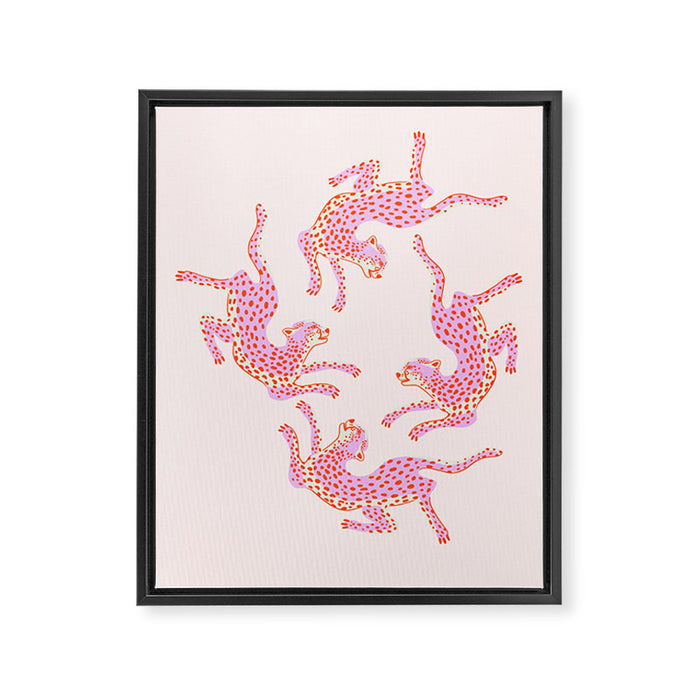 Just pink jungle life Framed Canvas Print Gallery Image 1