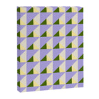 Lavender Triangle Pattern  Calm Geometric Abstract in Cream yellow and Olive Green Canvas Print Gallery Image 8