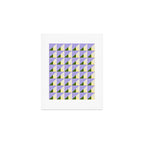 Lavender Triangle Pattern  Calm Geometric Abstract in Cream yellow and Olive Green Art Print Gallery Image 1
