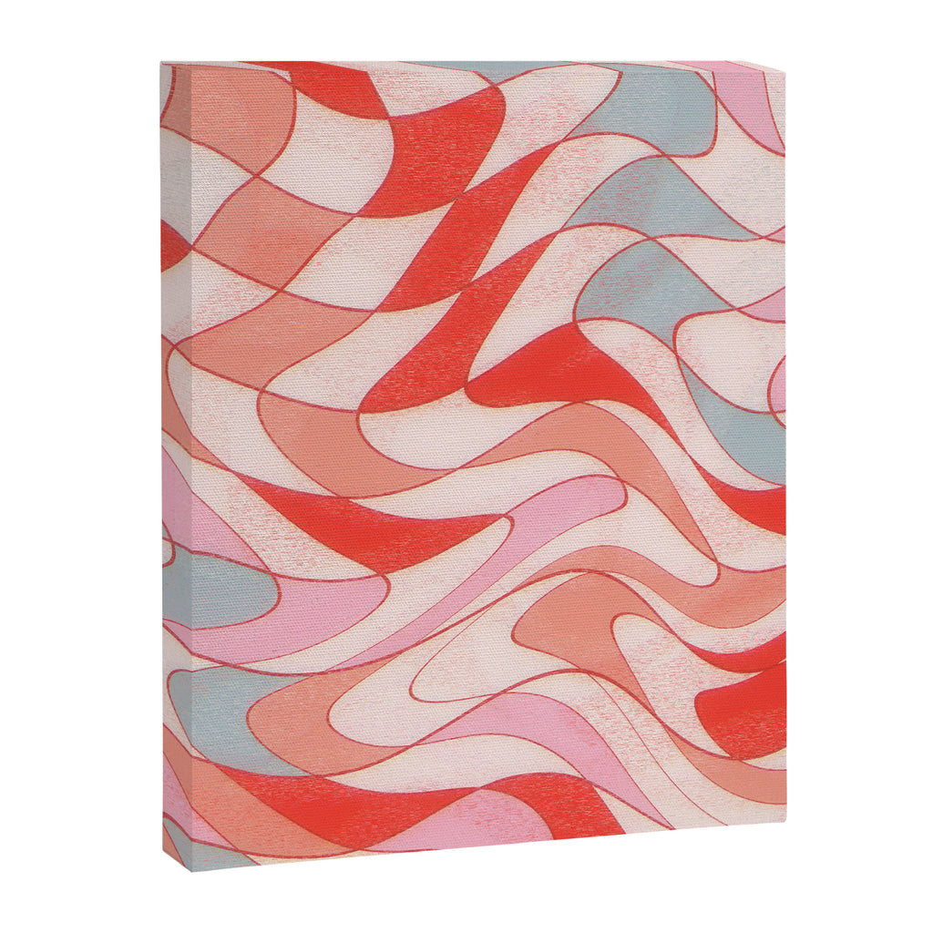 Liquid pinky abstract retro pattern  Canvas Print Gallery Image 8