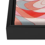 Liquid pinky abstract retro pattern  Framed Canvas Print Gallery Image 3
