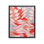 Liquid pinky abstract retro pattern  Framed Canvas Print Gallery Image 8