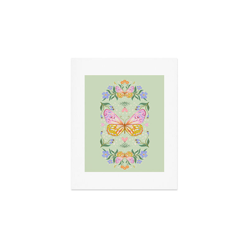 Magical butterflies garden Art Print Gallery Image 1