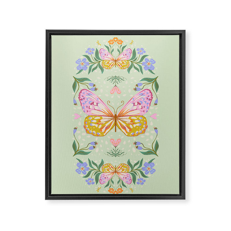 Magical butterflies garden Framed Canvas Print Gallery Image 8